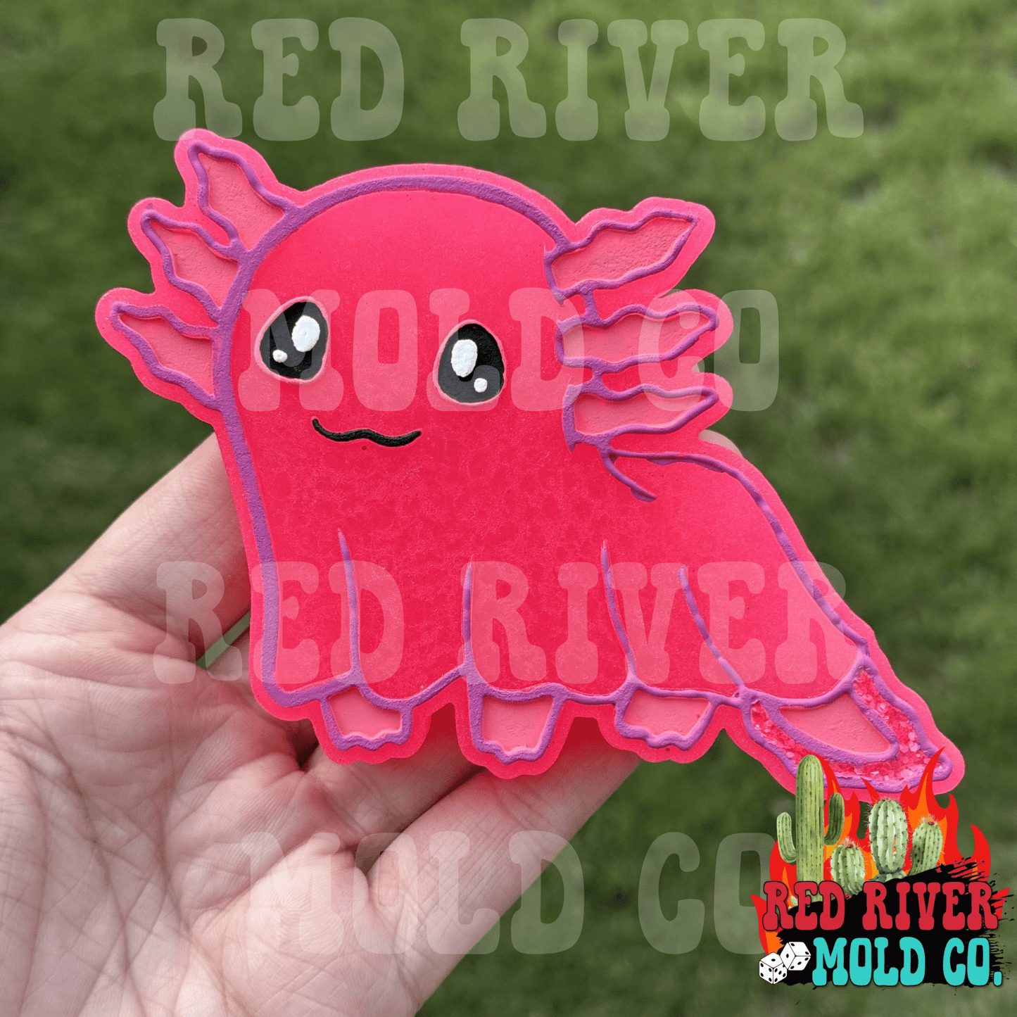 Axolotl Ghost silicone freshie mold - Red River Mold Co