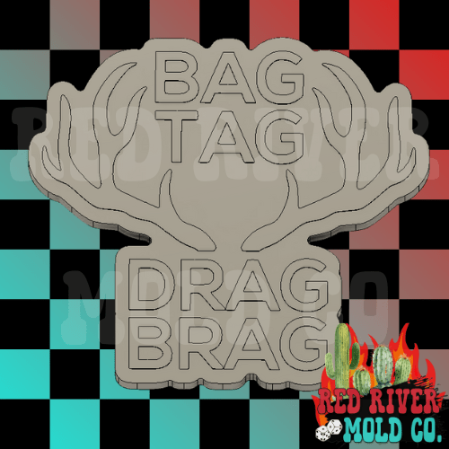 Bag, Tag, Drag, Brag Silicone Freshie Mold - Red River Mold Co