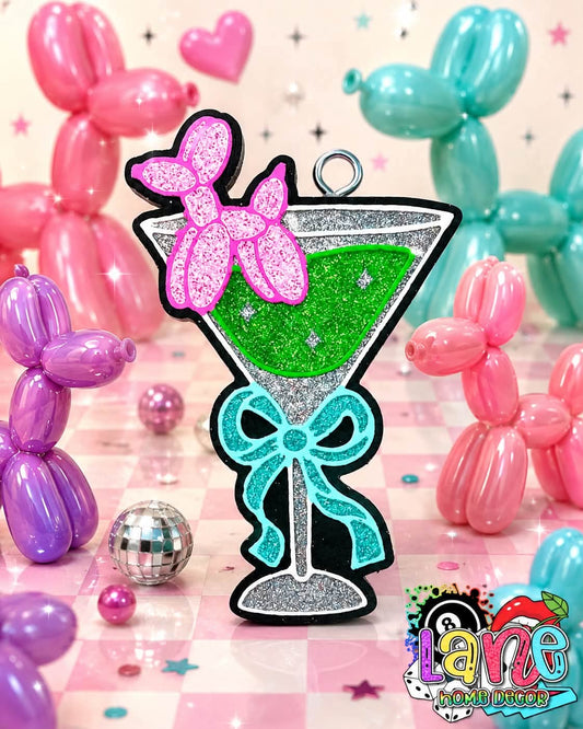 Balloon Dog Martini Glass silicone freshie mold - Red River Mold Co