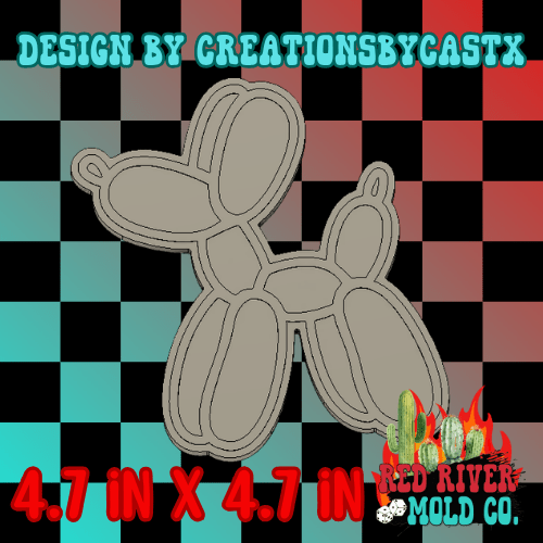 Balloon Dog Silicone Freshie Mold - Red River Mold Co