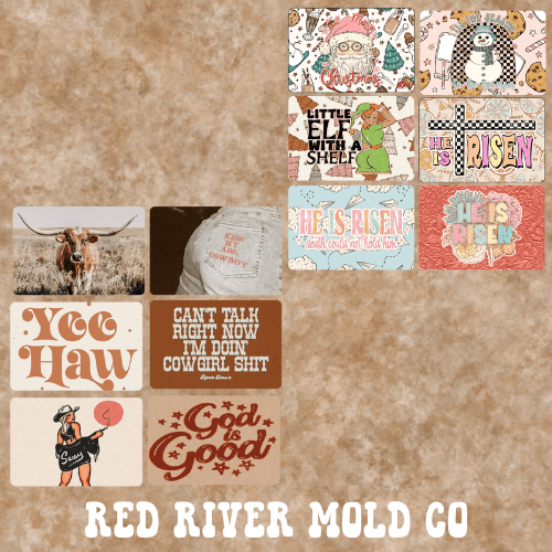 Baysic Bits Turquoise Frame cardstock grab bag - Red River Mold Co