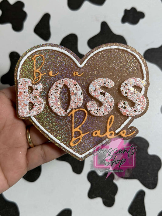 Be a Boss Babe Heart Silicone Freshie Mold RRMC Exclusive - Red River Mold Co