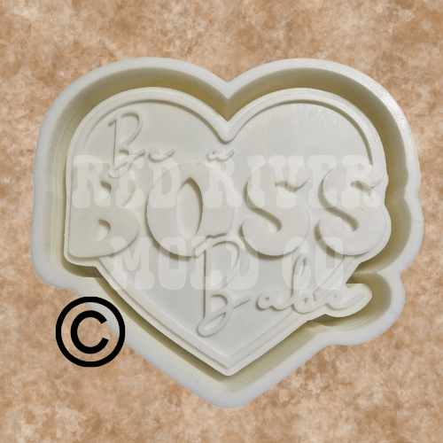 Be a Boss Babe Heart Silicone Freshie Mold RRMC Exclusive - Red River Mold Co