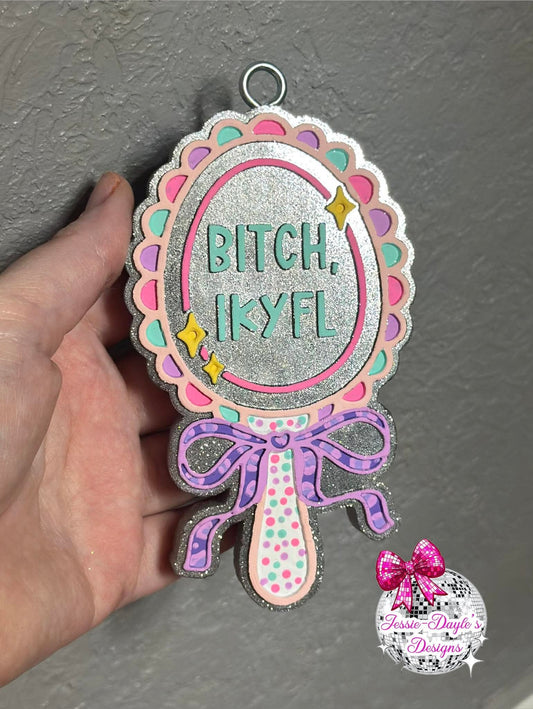 Bitch, IKYFL mirror Silicone Freshie Mold - Red River Mold Co