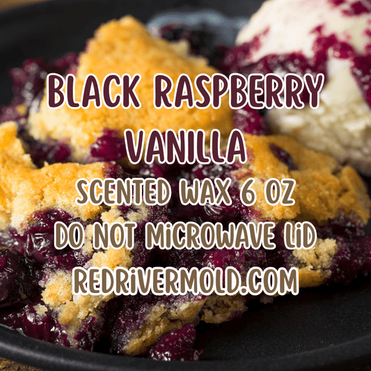 Black Raspberry Vanilla Pre-Scented Wax 6oz - Red River Mold Co