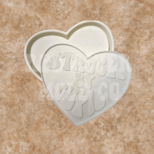 Blank Heart "Struck by Cupid" Insert Silicone Freshie Mold - Red River Mold Co