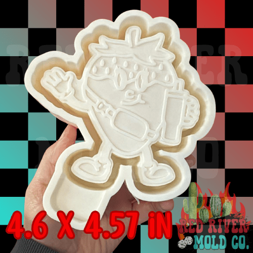 Boujee Chocolate Strawberry Silicone Freshie Mold - Red River Mold Co