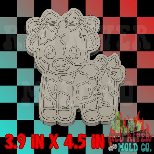 Bow cow Silicone Freshie Mold - Red River Mold Co