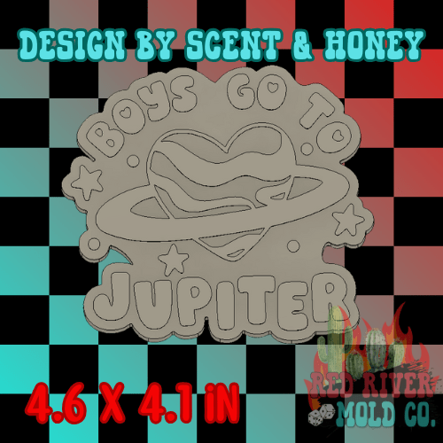 Boy's Go To Jupiter Silicone Freshie Mold - Red River Mold Co