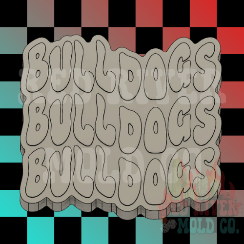 Bulldogs x3 Silicone Freshie Mold - Red River Mold Co