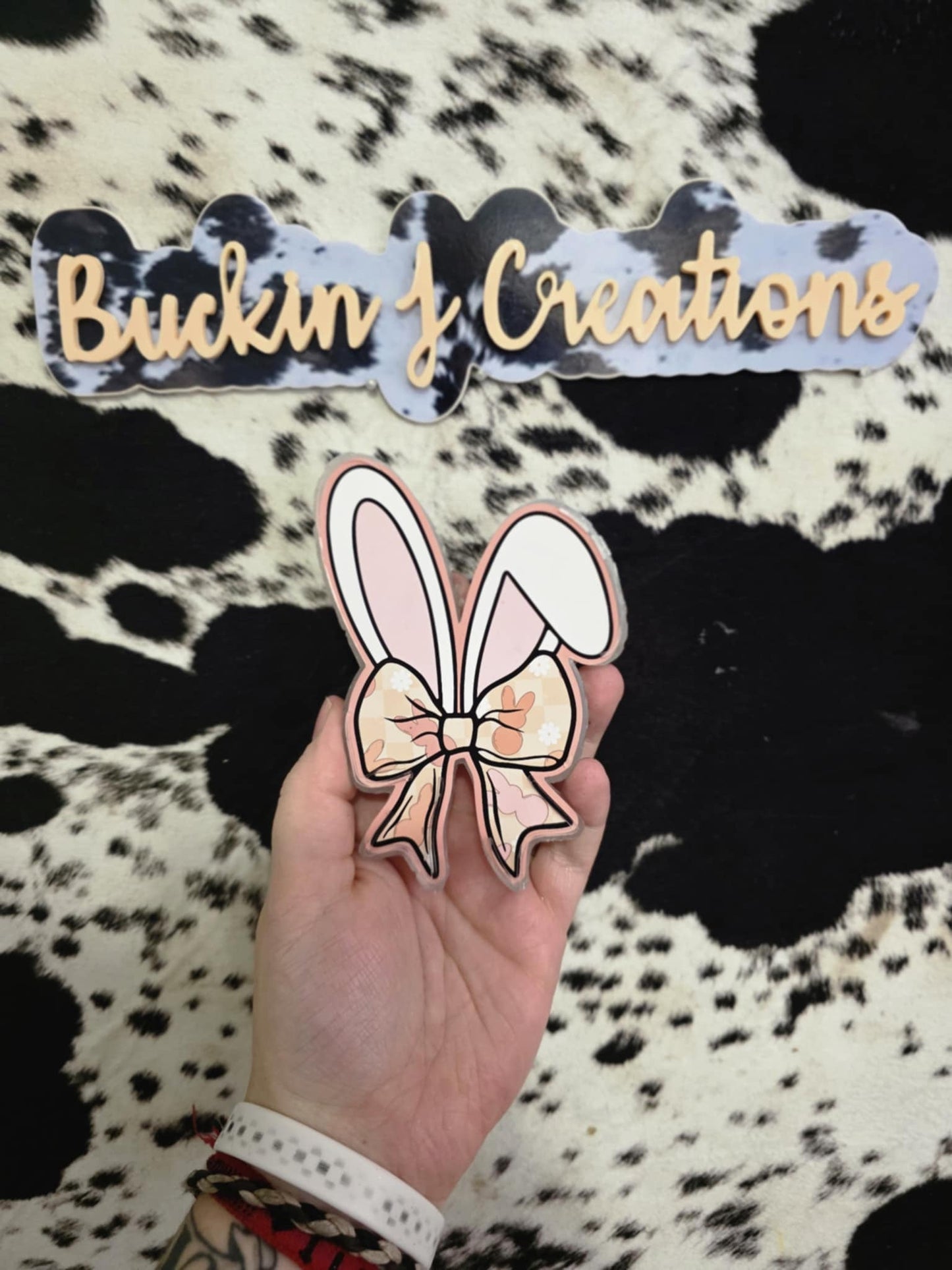 Bunny Ears with a Bow Silicone Freshie Mold - Red River Mold Co