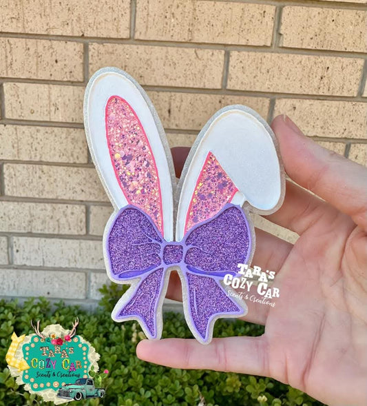 Bunny Ears with a Bow Silicone Freshie Mold - Red River Mold Co