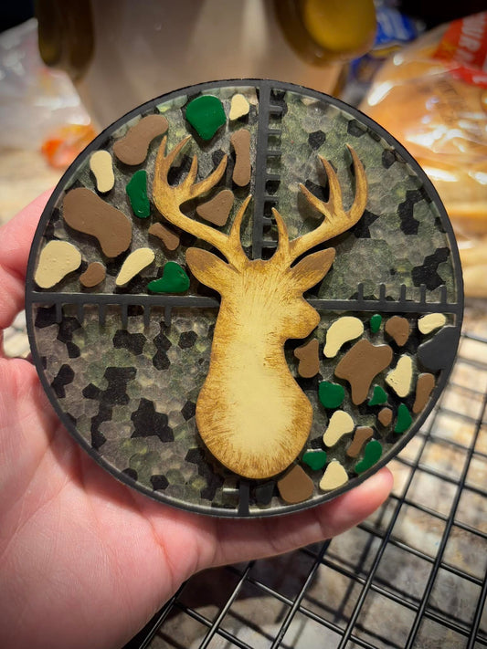 Camo Deer Scope 4 in Round Mold Insert - Red River Mold Co