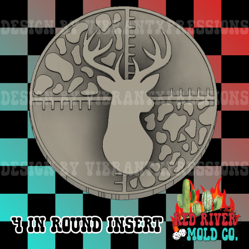 Camo Deer Scope 4 in Round Mold Insert - Red River Mold Co