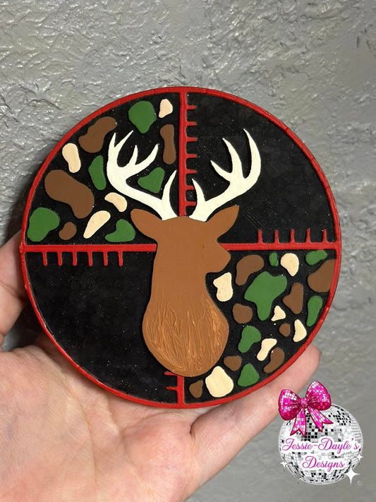 Camo Deer Scope 4 in Round Mold Insert - Red River Mold Co