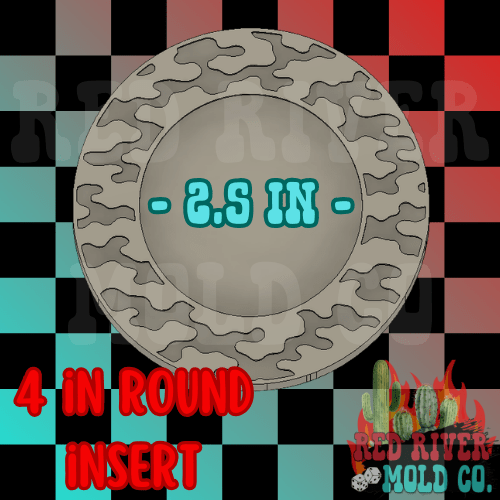 Camo Round Frame 4 in Round Mold Insert - Red River Mold Co
