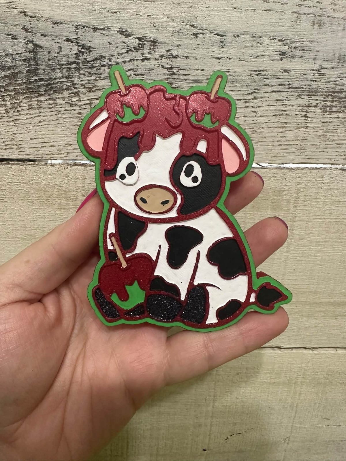 Carmel / Candy Apple Cow silicone freshie mold - Red River Mold Co
