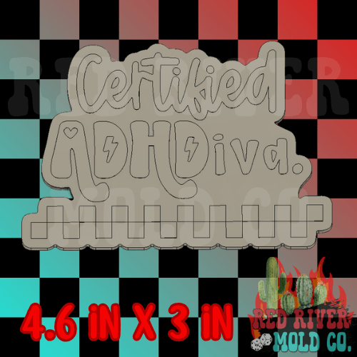 Certified ADHDiva Silicone Freshie Mold - Red River Mold Co