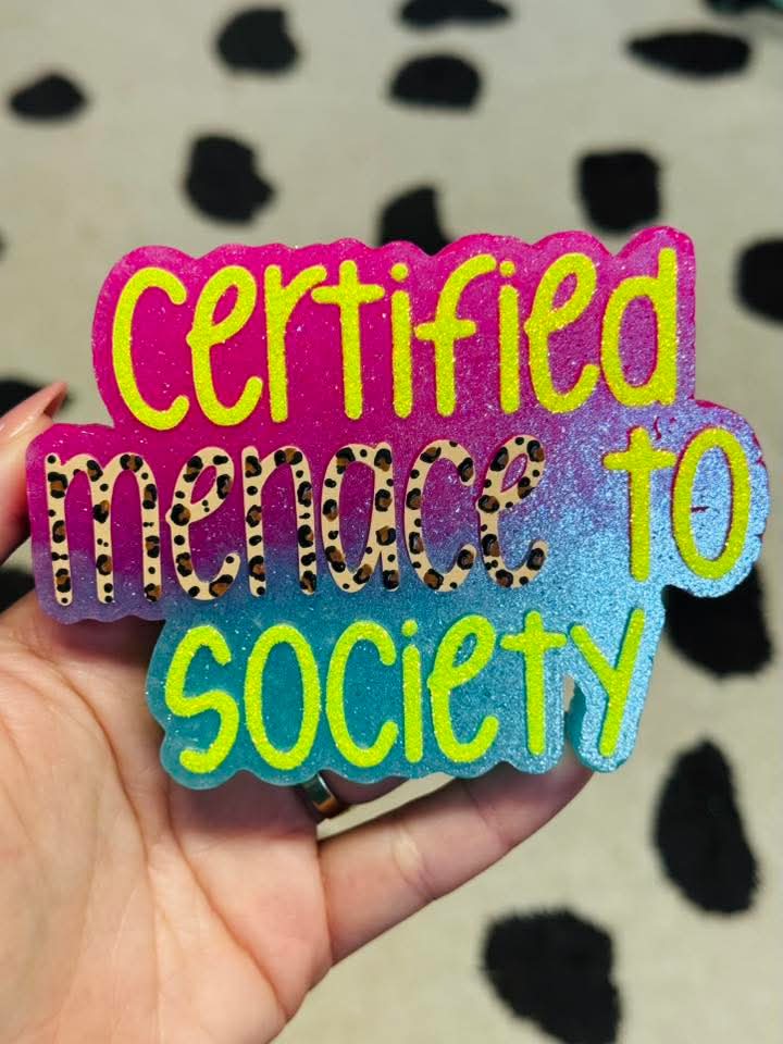 Certified Menace To Society Silicone Freshie Mold - Red River Mold Co