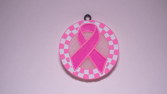 Checkered Awareness Ribbon 4 in Round Mold Insert - Red River Mold Co