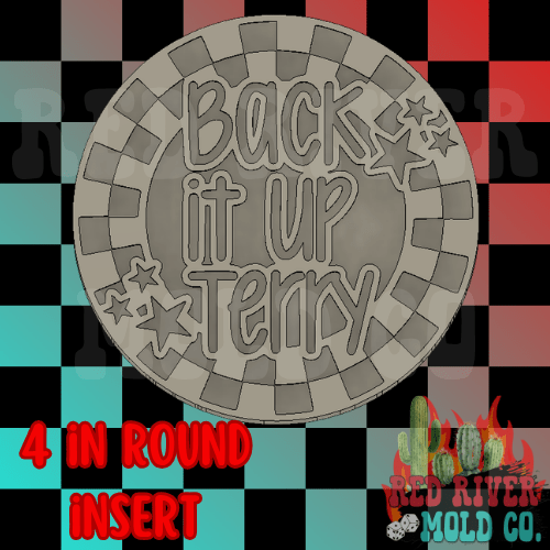Checkered back it up Terry 4 in Round Mold Insert - Red River Mold Co