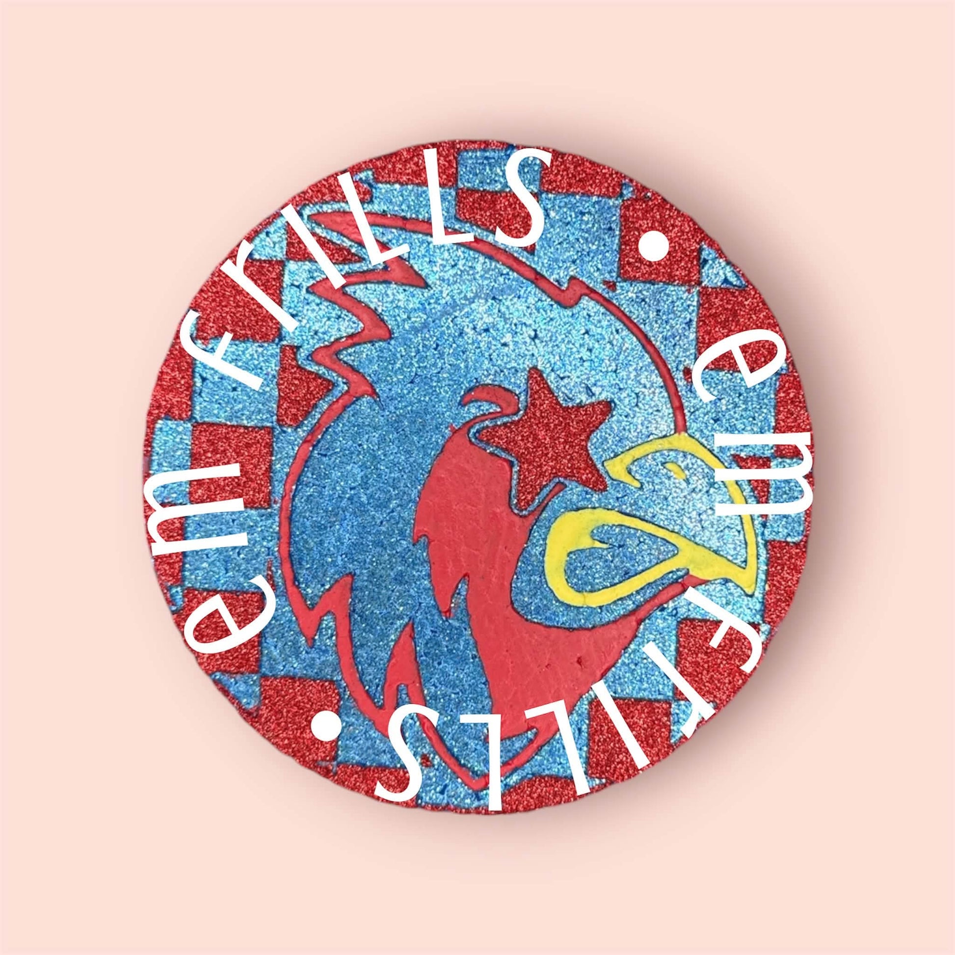 Checkered Cardinal WITH STAR EYES 4 in Round Mold Insert - Red River Mold Co