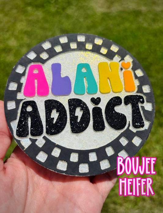 Checkered circle Alani Addict 4 in Round Mold Insert - Red River Mold Co