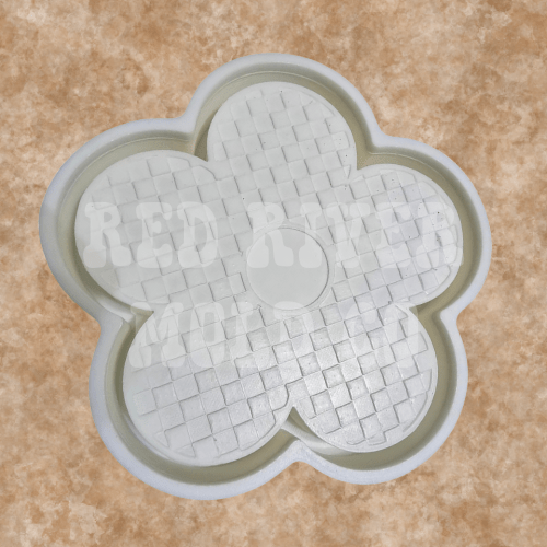 Checkered Daisy Silicone Freshie Mold - Red River Mold Co