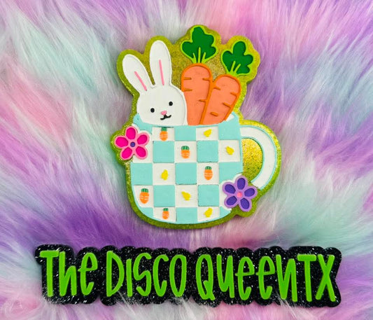 Checkered Easter Mug Silicone Freshie Mold - Red River Mold Co