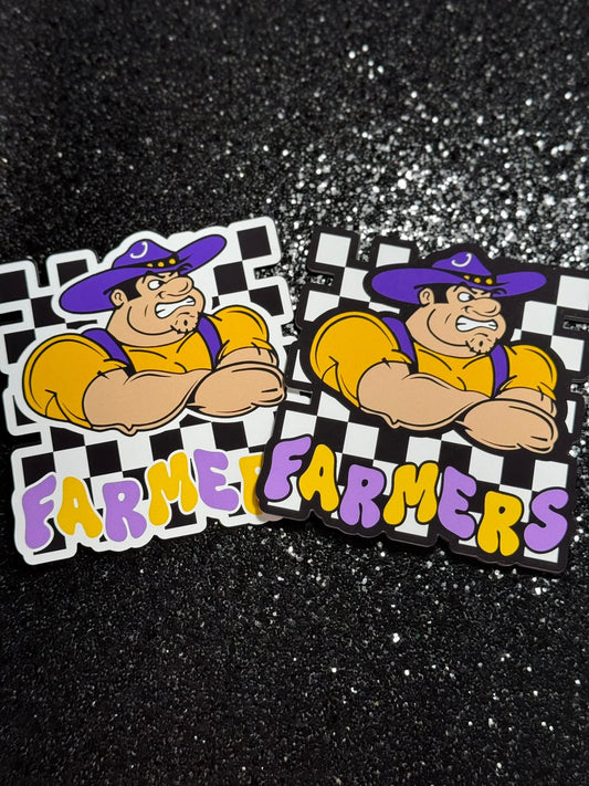 Checkered Farmers Silicone Freshie Mold - Red River Mold Co