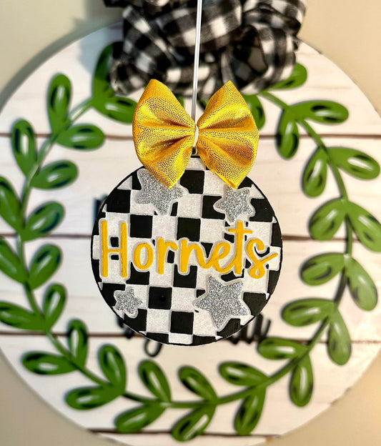 Checkered Hornets With Stars 4 in Round Mold Insert - Red River Mold Co