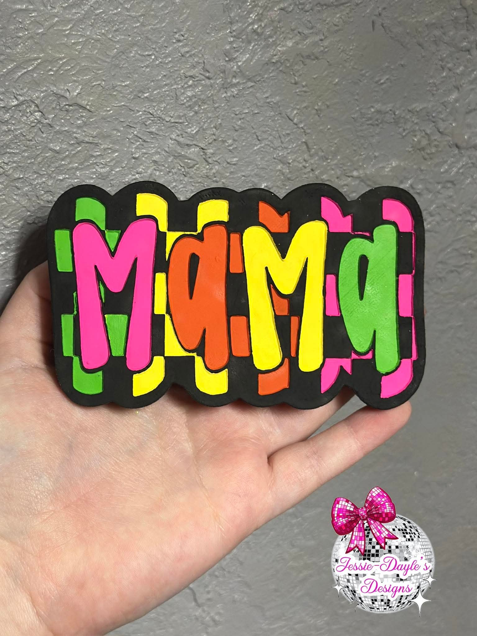 Checkered Mama Silicone Freshie Mold - Red River Mold Co