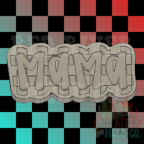 Checkered Mama Silicone Freshie Mold - Red River Mold Co