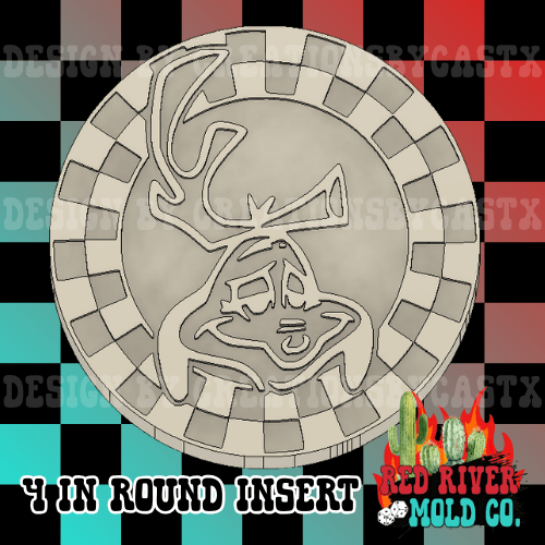 Checkered Max Round 4 in Round Mold Insert - Red River Mold Co