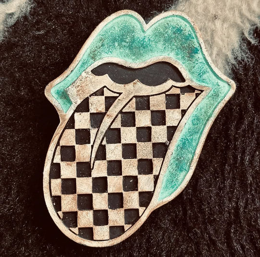 Checkered Tongue Silicone Freshie Mold - Red River Mold Co