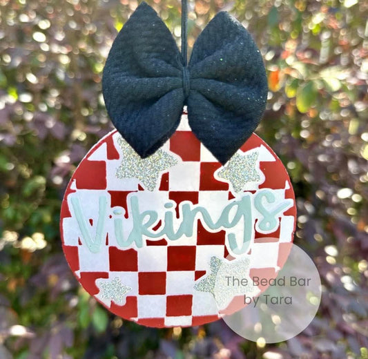 Checkered Vikings With Stars 4 in Round Mold Insert - Red River Mold Co