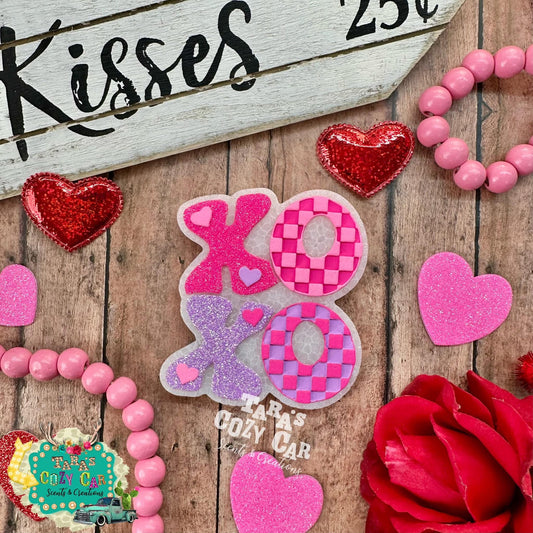 Checkered XO XO Silicone Freshie Mold - Red River Mold Co