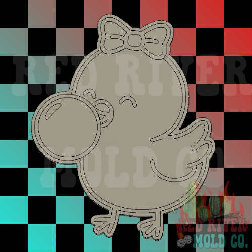 Chick Blowing Bubble Gum Silicone Freshie Mold - Red River Mold Co