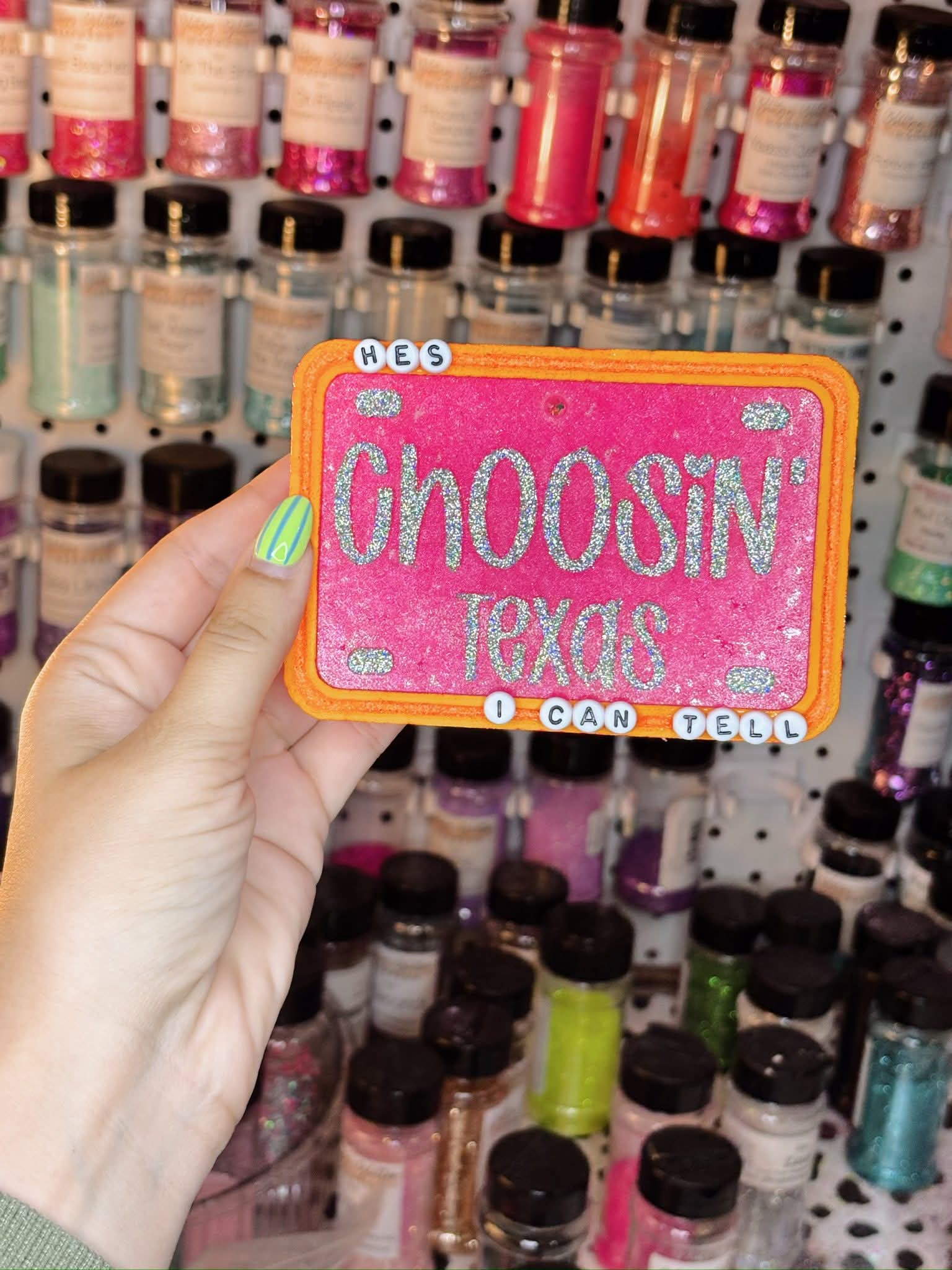 Choosin Texas License Plate Silicone Freshie Mold - Red River Mold Co