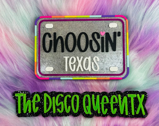 Choosin Texas License Plate Silicone Freshie Mold - Red River Mold Co