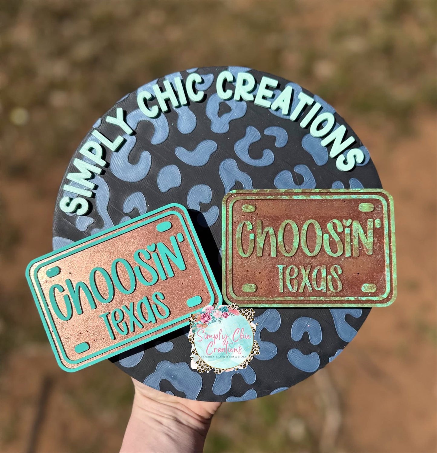 Choosin Texas License Plate Silicone Freshie Mold - Red River Mold Co