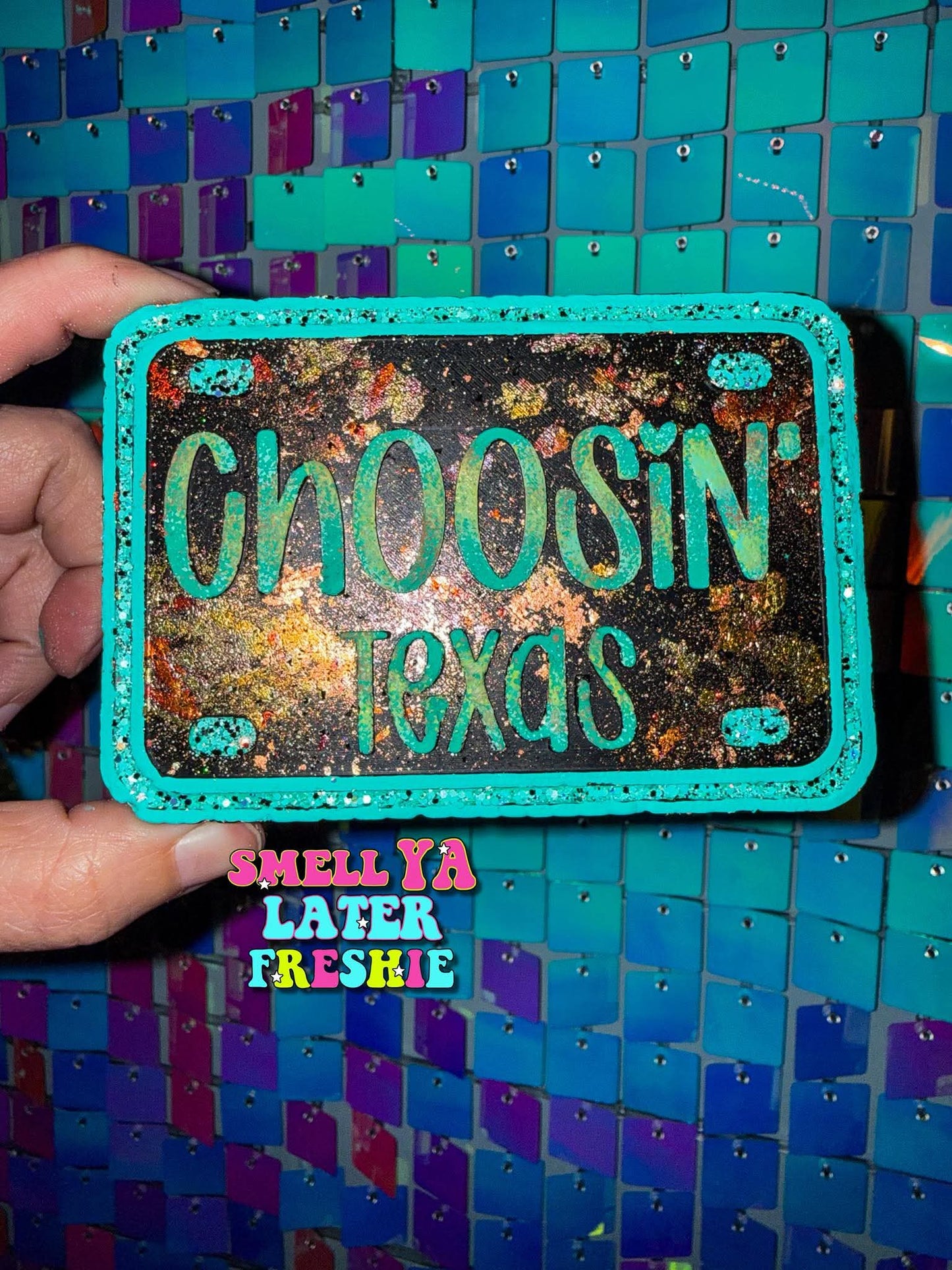 Choosin Texas License Plate Silicone Freshie Mold - Red River Mold Co