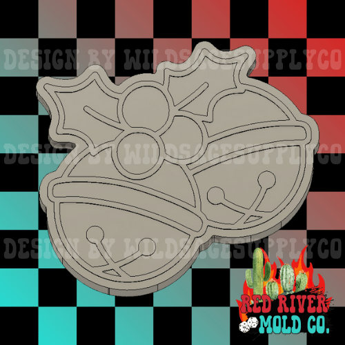 Christmas Jingle Bells Silicone Freshie Mold - Red River Mold Co