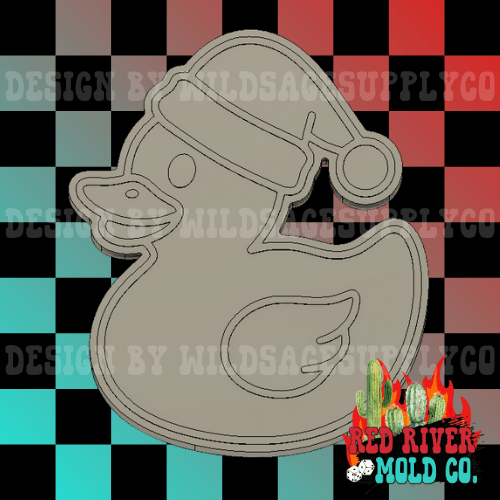 Christmas Rubber Duck Silicone Freshie Mold - Red River Mold Co