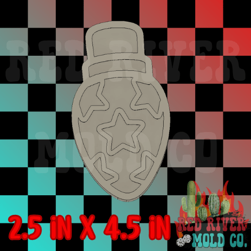 Christmas star bulb silicone freshie mold - Red River Mold Co