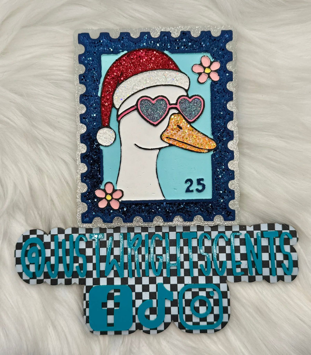 Christmas Winter Goose Stamp Silicone Freshie Mold - Red River Mold Co
