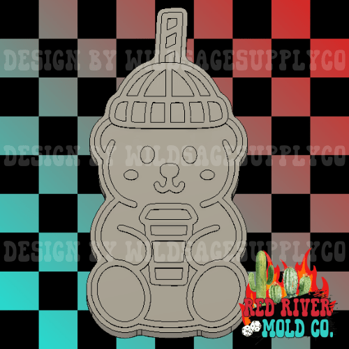 coffee bear drink Silicone Freshie Mold - Red River Mold Co