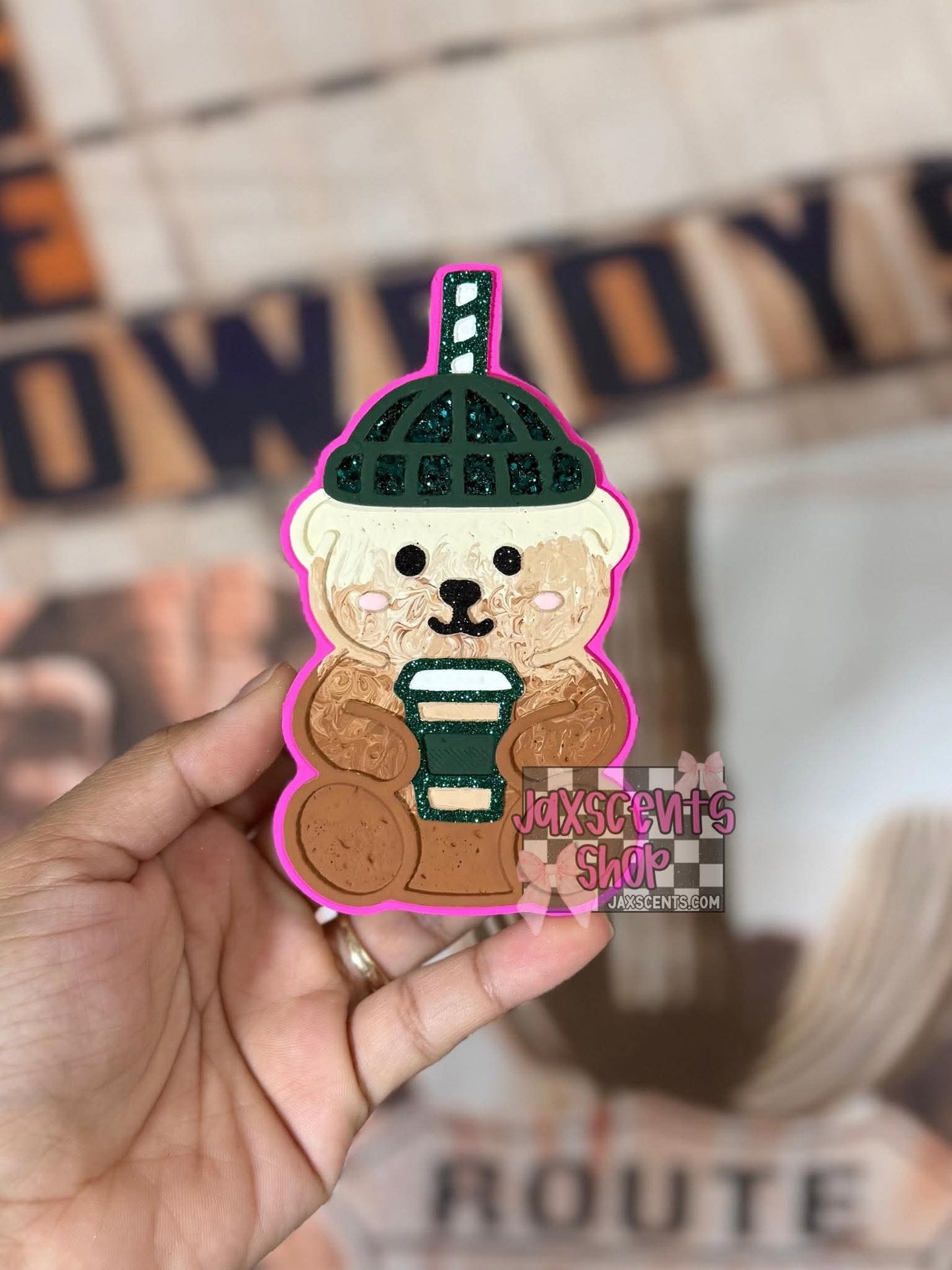coffee bear drink Silicone Freshie Mold - Red River Mold Co