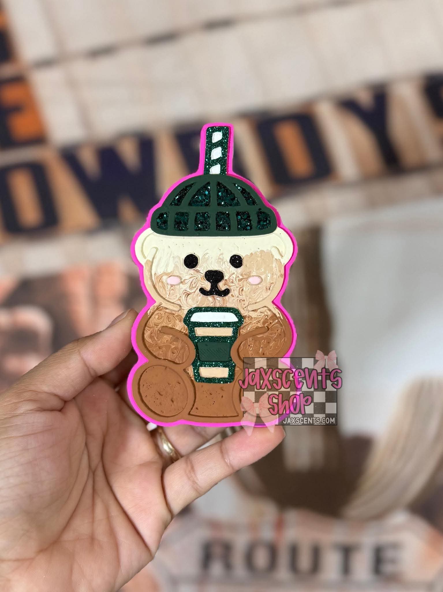 coffee bear drink Silicone Freshie Mold - Red River Mold Co