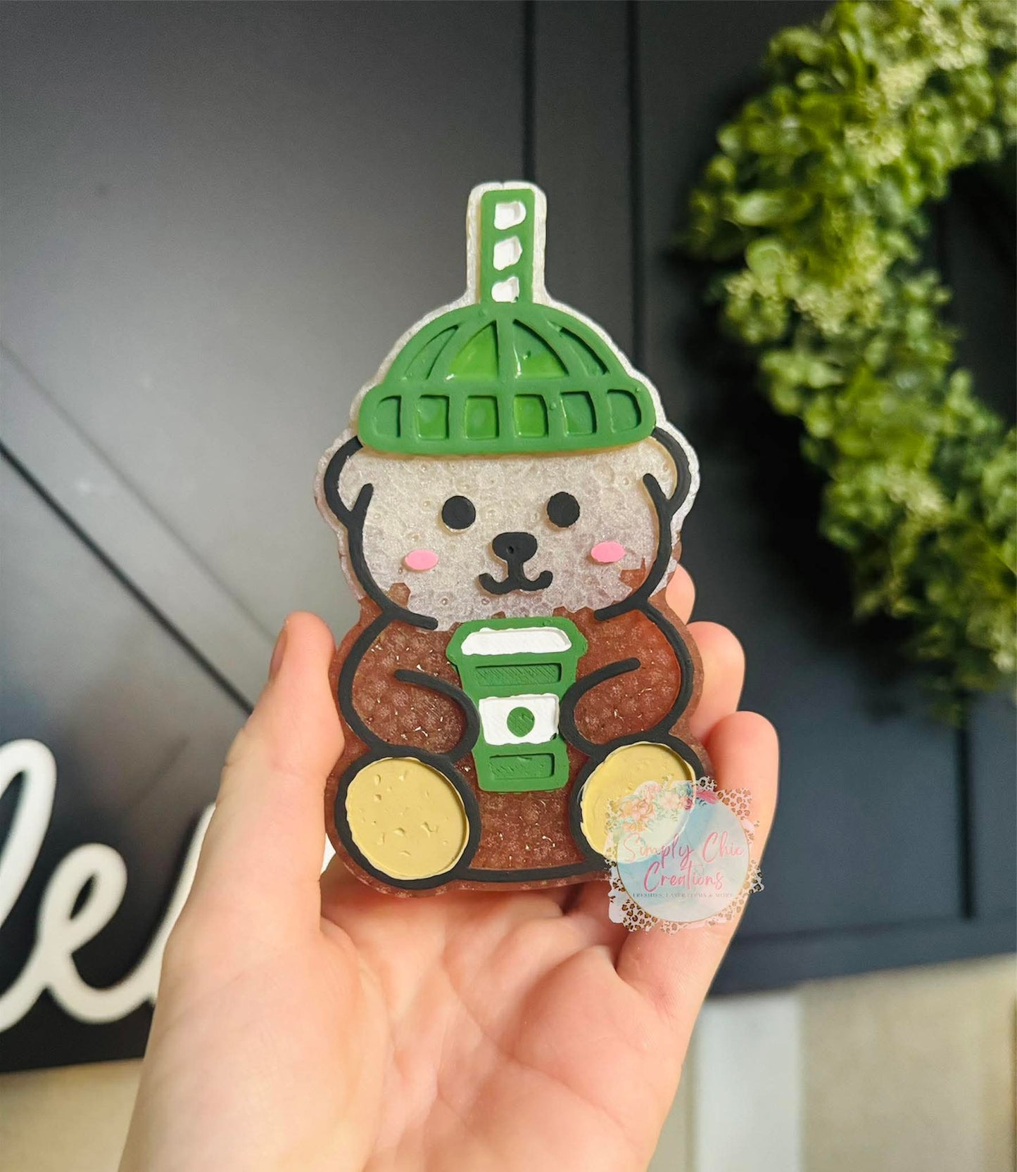 coffee bear drink Silicone Freshie Mold - Red River Mold Co